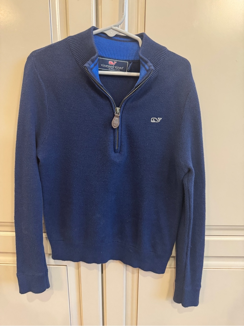 Vineyard Vines Navy Blue Quarter-Zip Pullover Sweater size 5